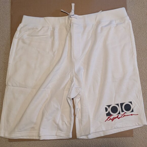 Ralph Lauren Mens Polo White Sweat Shorts - Hard To Find Size 3XB - Picture 2 of 5